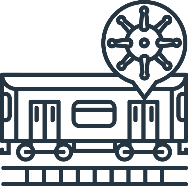 地铁图标孤立在白色背景轮廓图片下载