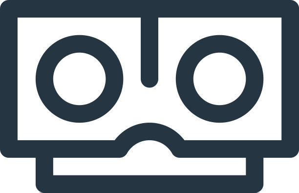 立体镜图标孤立在白色背景上图片下载