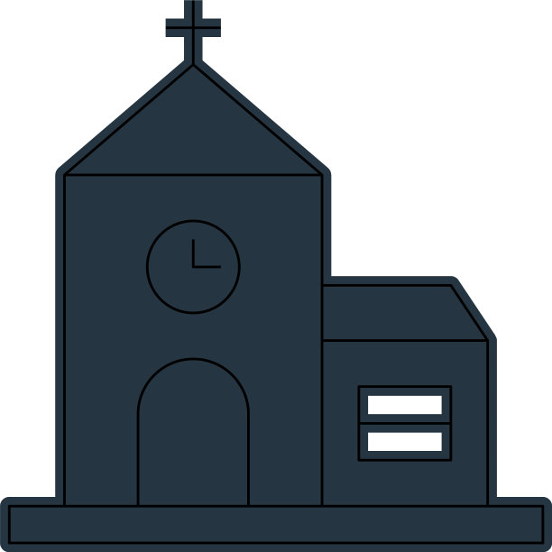 教堂图标教堂可编辑的笔画教堂线形图片下载