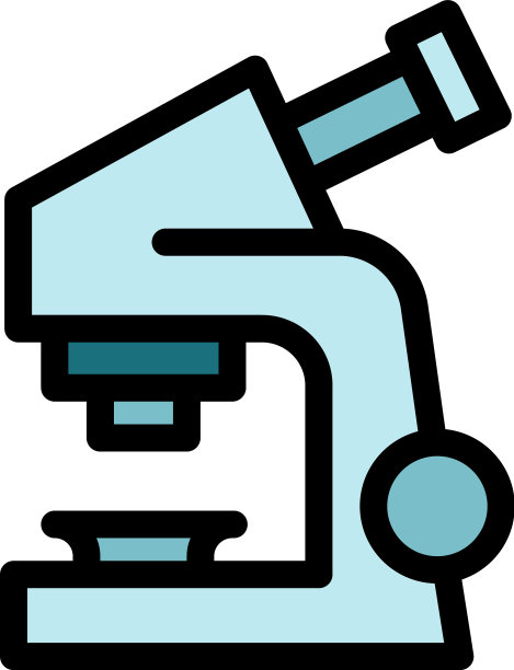 研究显微镜图标轮廓风格图片下载