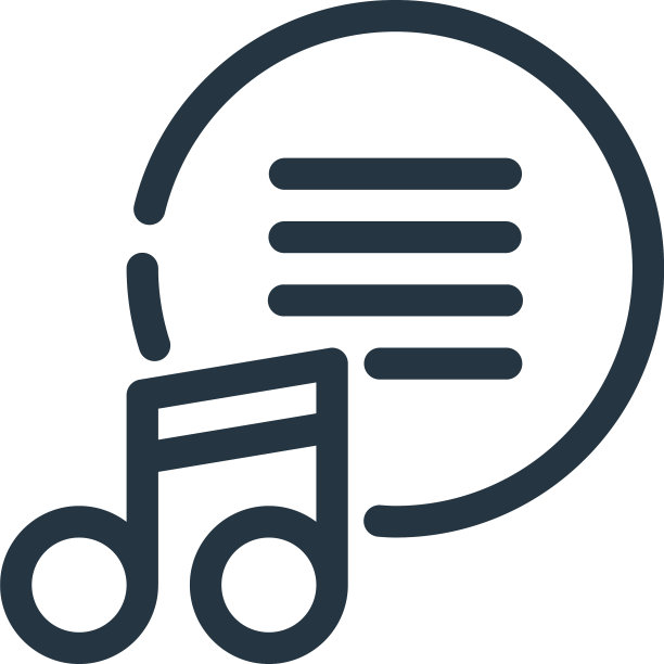 音乐图标音乐可编辑笔触音乐线性图片下载