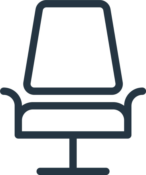 椅子图标孤立在白色背景轮廓图片下载