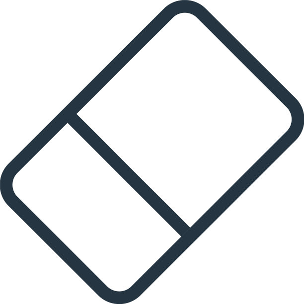 橡皮擦图标隔离在白色背景轮廓上图片下载