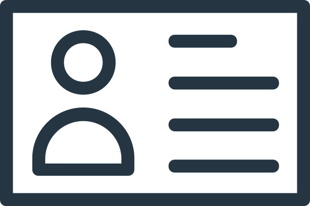 Id卡图标孤立在白色背景轮廓上图片下载