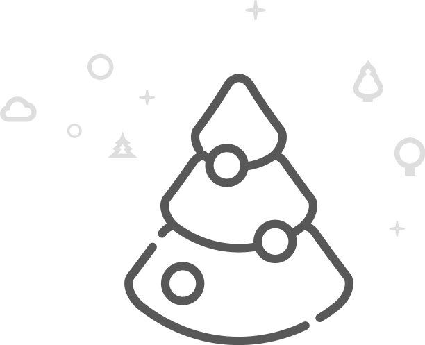 装饰圣诞树线图标象征图片下载