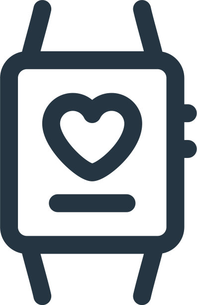 智能手表图标孤立在白色背景图片下载