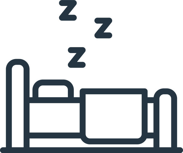 睡眠图标孤立的白色背景图片下载