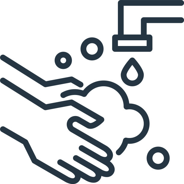 洗手图标孤立在白色背景图片下载