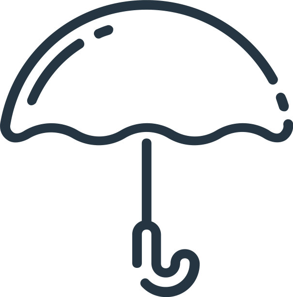 伞图标孤立在白色背景图片下载