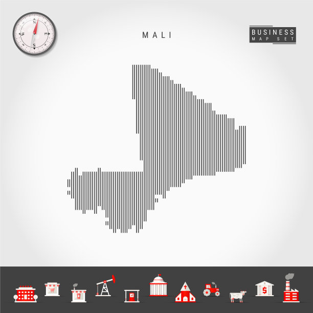 垂直线图马里条纹剪影图片下载