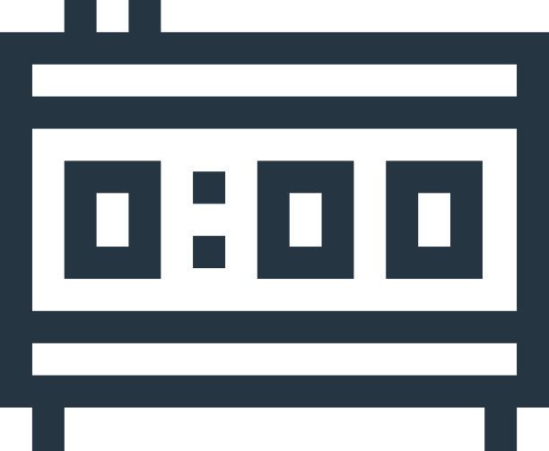 闹钟图标隔离在白色背景图片下载