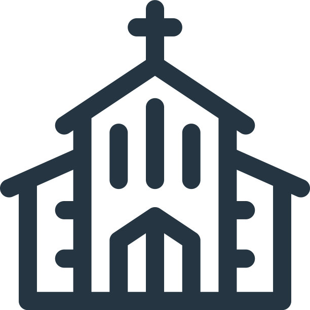 教堂图标教堂可编辑的笔画教堂线形图片下载