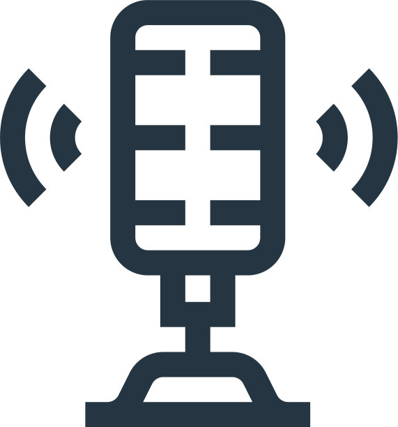 麦克风图标隔离在白色背景图片下载