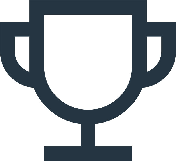 赢家图标孤立在白色背景大纲图片下载