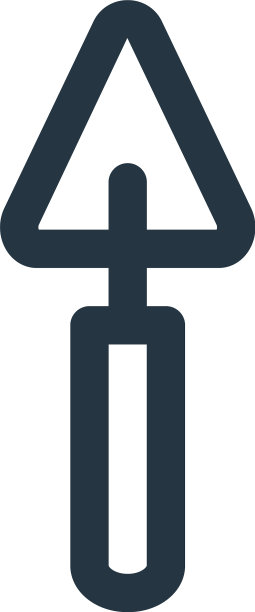 抹刀图标孤立的白色背景轮廓图片下载