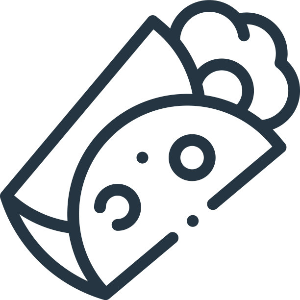 玉米煎饼图标孤立的白色背景轮廓图片下载