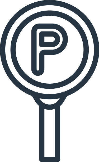 停车场图标孤立的白色背景图片下载