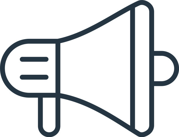 扩音器图标孤立的白色背景图片下载