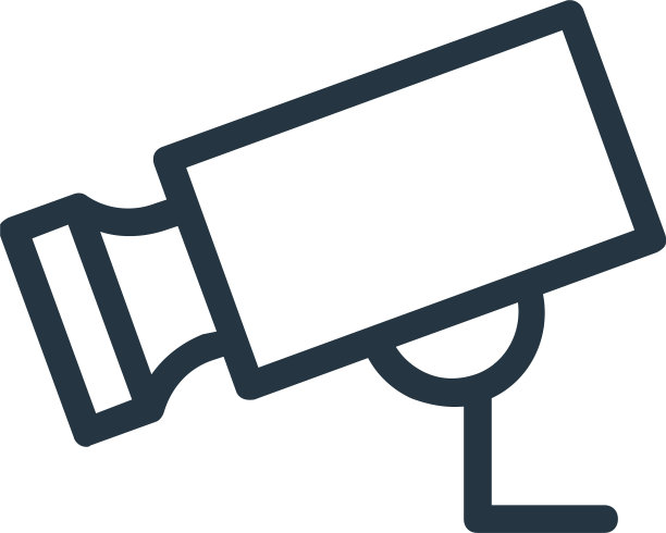 闭路电视摄像机图标孤立的白色背景图片下载