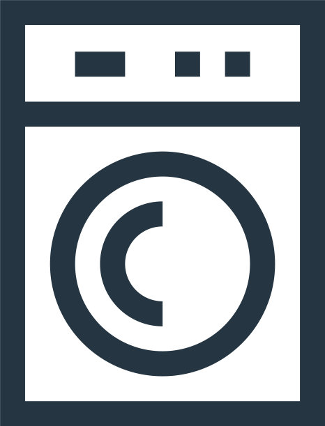 洗衣机图标孤立的白色背景图片下载