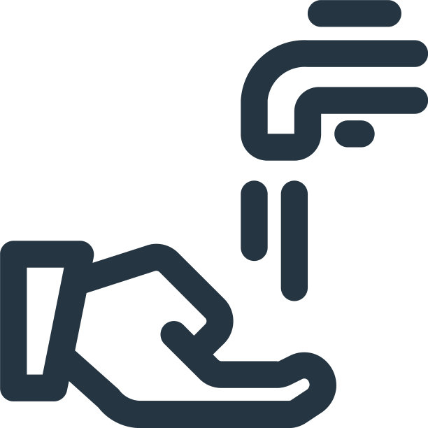 手洗图标孤立的白色背景图片下载