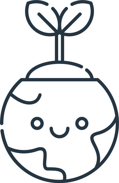 地球日图标孤立在白色背景图片下载