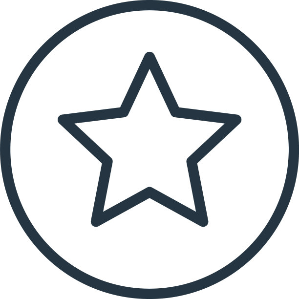 星形图标星形可编辑笔画星形线形符号图片下载