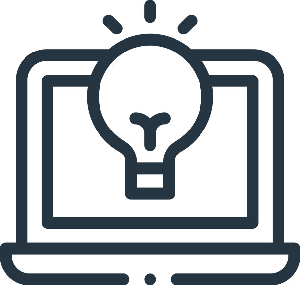 笔记本电脑图标孤立的白色背景轮廓图片下载