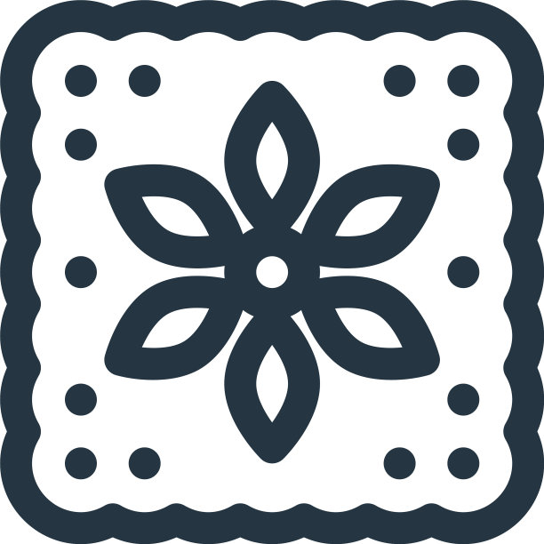 花图标孤立在白色背景轮廓图片下载