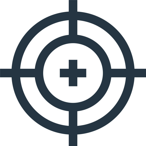 目标图标孤立在白色背景轮廓上图片下载