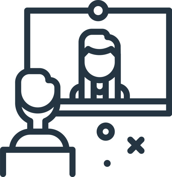 视频会议图标隔离在白色图片下载