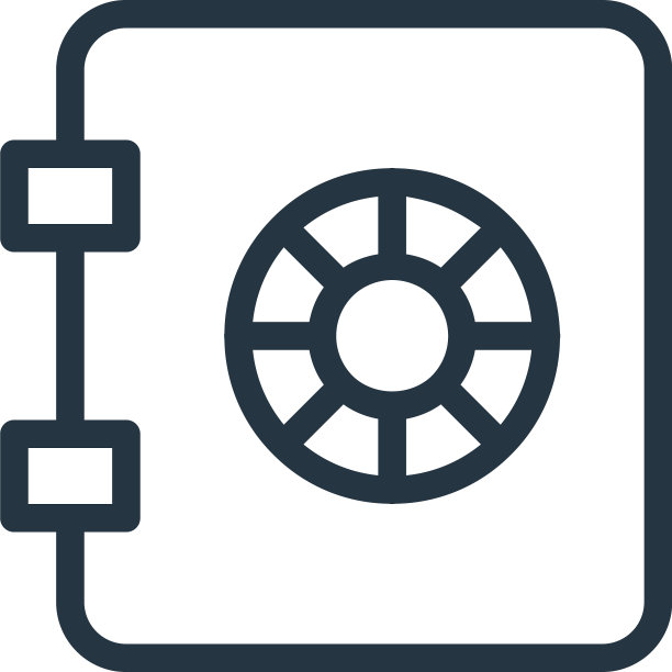 安全图标孤立在白色背景大纲图片下载