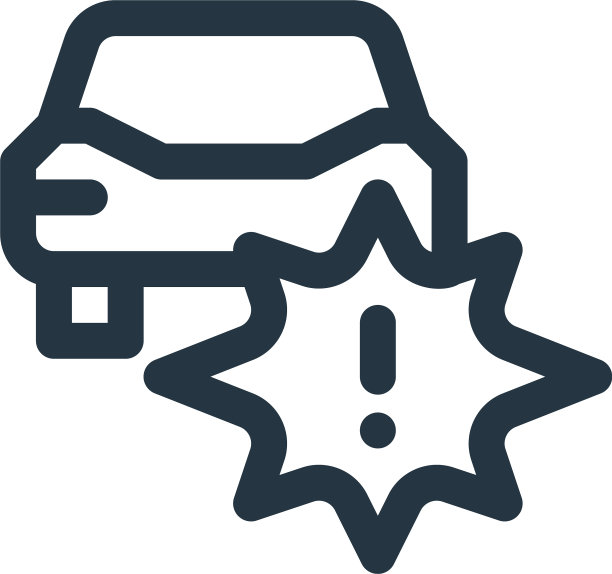 事故图标孤立在白色背景上图片下载