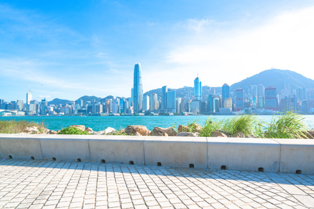 香港维多利亚港海滨长廊图片下载