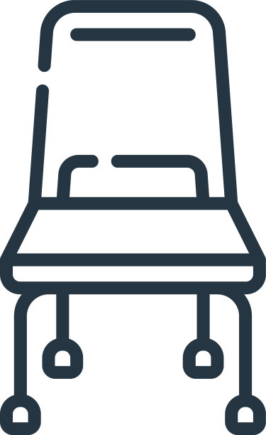 椅子图标孤立在白色背景轮廓图片下载