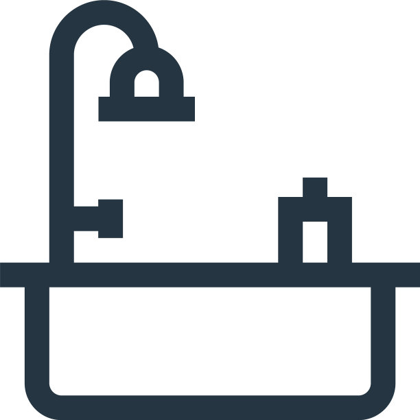 浴图标孤立在白色背景轮廓图片下载