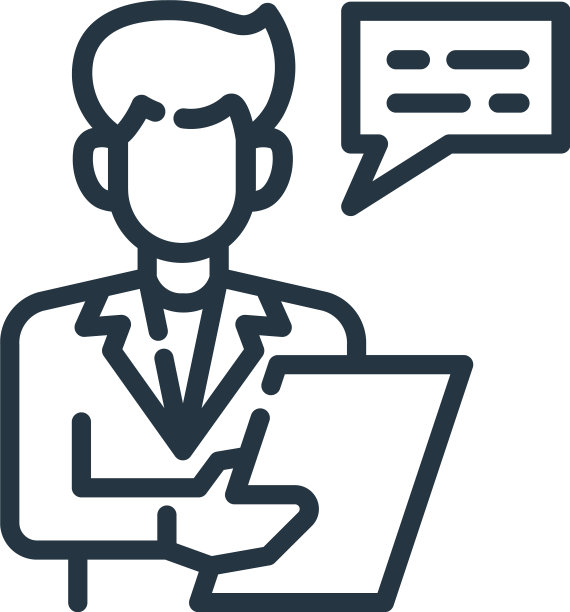 推销员图标孤立在白色背景图片下载