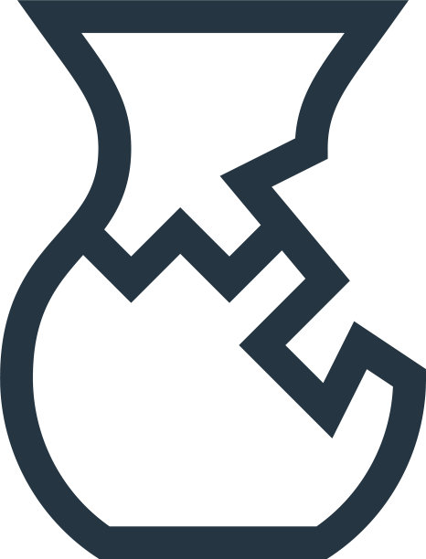 陶瓷图标孤立在白色背景图片下载