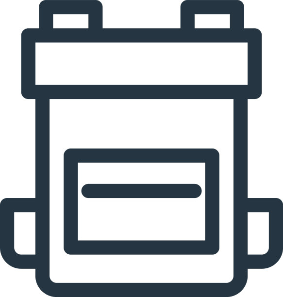 背包图标孤立的白色背景图片下载