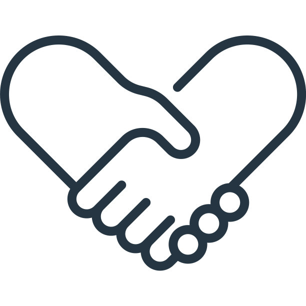 握手图标孤立的白色背景图片下载