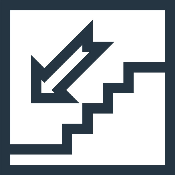 向下图标向下可编辑的描边向下线性符号图片下载