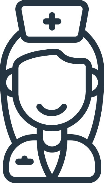 护士图标护士可编辑中风护士线性图片下载