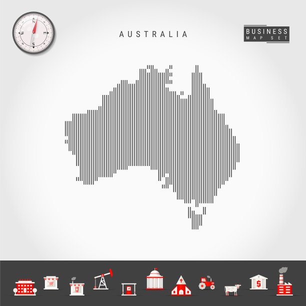 垂直的线条勾勒出澳大利亚的条纹图片下载