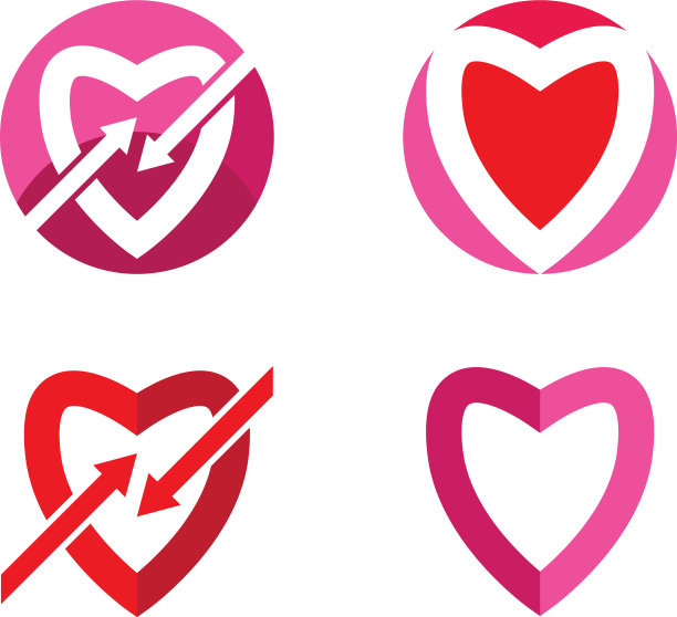 心标志模板图片下载