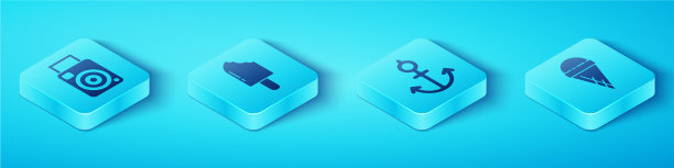 设定冰淇淋等距摄影相机冰淇淋图片下载