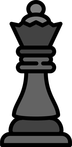 象棋皇后图标轮廓风格图片下载