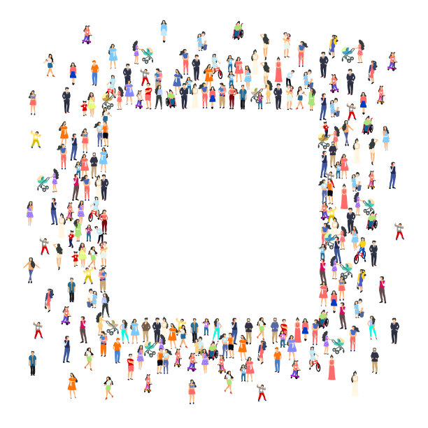 一群人和他们的家人一起散步和放松图片下载