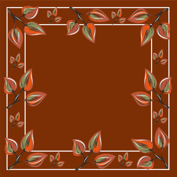 图案框架叶秋天木夏天春图片下载