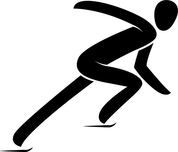 剪影短道速滑运动员图片下载