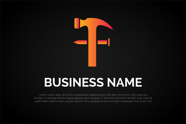 字母f锤标志模板图片下载